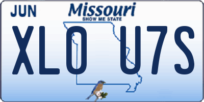 MO license plate XL0U7S