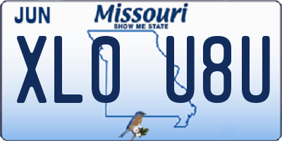 MO license plate XL0U8U