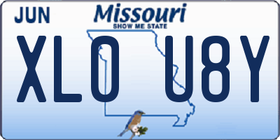 MO license plate XL0U8Y