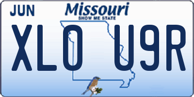 MO license plate XL0U9R