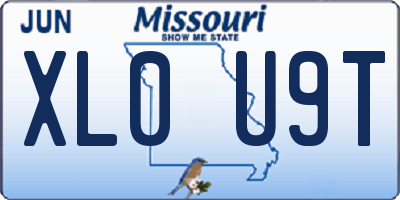 MO license plate XL0U9T