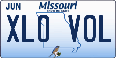 MO license plate XL0V0L