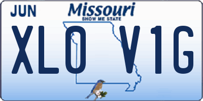 MO license plate XL0V1G
