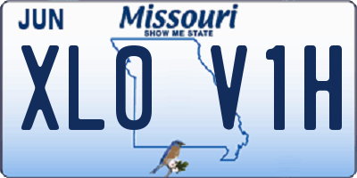 MO license plate XL0V1H