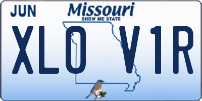 MO license plate XL0V1R