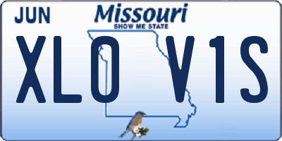 MO license plate XL0V1S