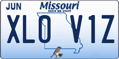 MO license plate XL0V1Z