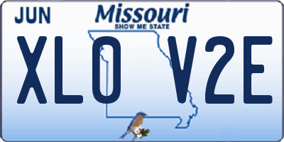 MO license plate XL0V2E