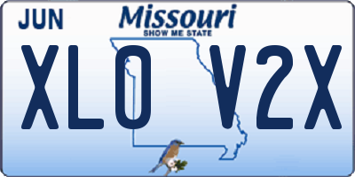 MO license plate XL0V2X