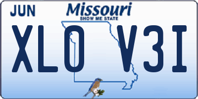MO license plate XL0V3I