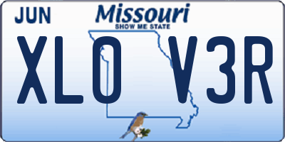 MO license plate XL0V3R