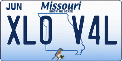 MO license plate XL0V4L
