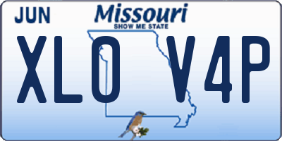 MO license plate XL0V4P
