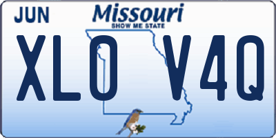 MO license plate XL0V4Q