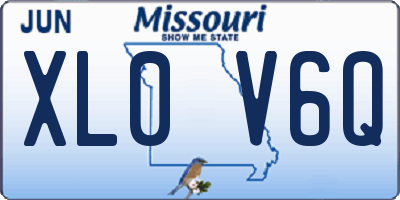 MO license plate XL0V6Q