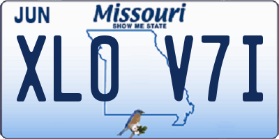 MO license plate XL0V7I