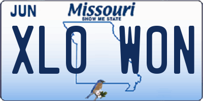 MO license plate XL0W0N
