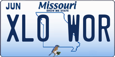 MO license plate XL0W0R