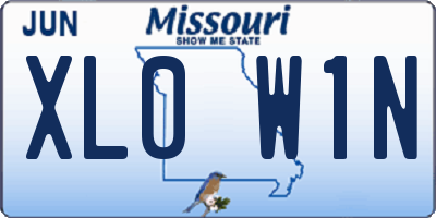 MO license plate XL0W1N