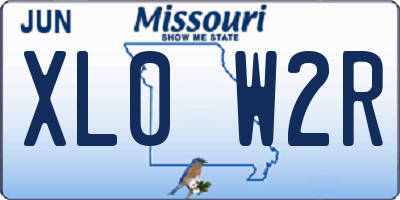 MO license plate XL0W2R