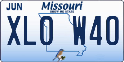 MO license plate XL0W4O