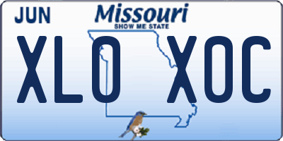 MO license plate XL0X0C