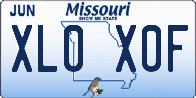 MO license plate XL0X0F