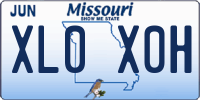 MO license plate XL0X0H