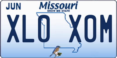 MO license plate XL0X0M