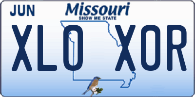 MO license plate XL0X0R
