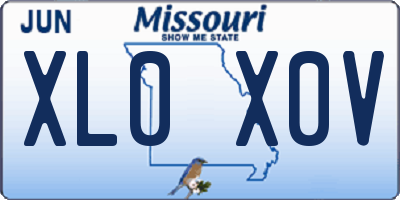 MO license plate XL0X0V