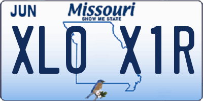 MO license plate XL0X1R
