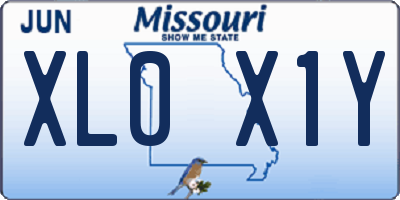 MO license plate XL0X1Y