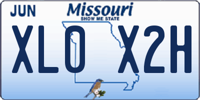 MO license plate XL0X2H