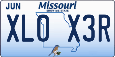 MO license plate XL0X3R