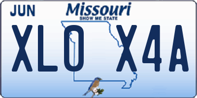 MO license plate XL0X4A