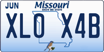 MO license plate XL0X4B