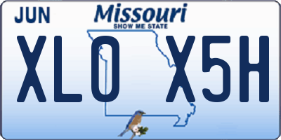 MO license plate XL0X5H