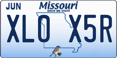 MO license plate XL0X5R