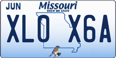 MO license plate XL0X6A
