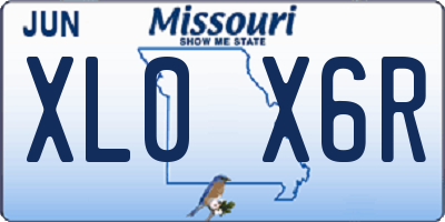 MO license plate XL0X6R