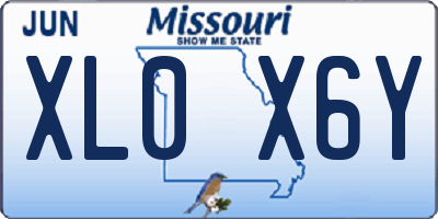 MO license plate XL0X6Y
