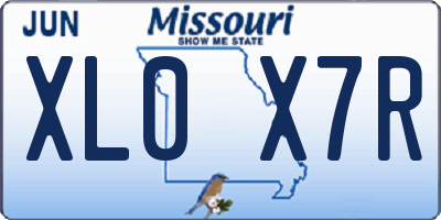 MO license plate XL0X7R