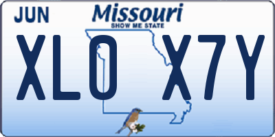 MO license plate XL0X7Y