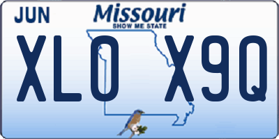 MO license plate XL0X9Q