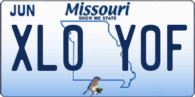 MO license plate XL0Y0F