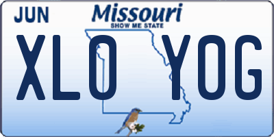 MO license plate XL0Y0G