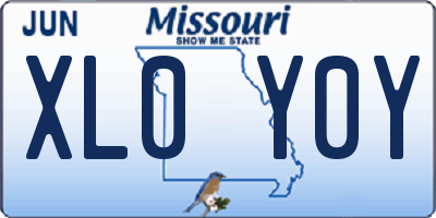 MO license plate XL0Y0Y