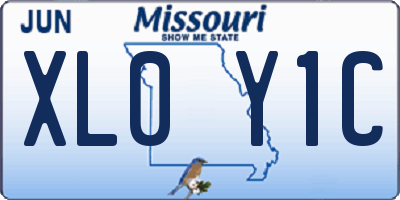 MO license plate XL0Y1C