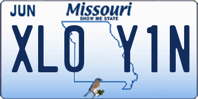 MO license plate XL0Y1N